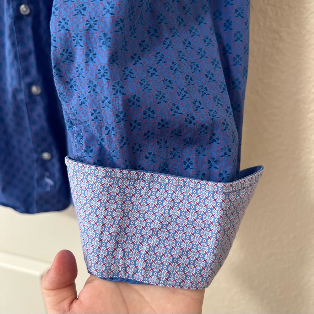 Tailorbyrd Patterned Button Down Medium - image 4